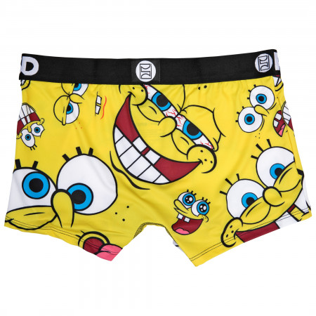 SpongeBob SquarePants Faces PSD Microfiber Blend Boy Shorts Underwear
